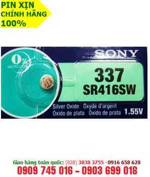 Pin đồng hồ đeo tay 1,55v Silver Oxide Sony SR416SW - 337 chính hãng 